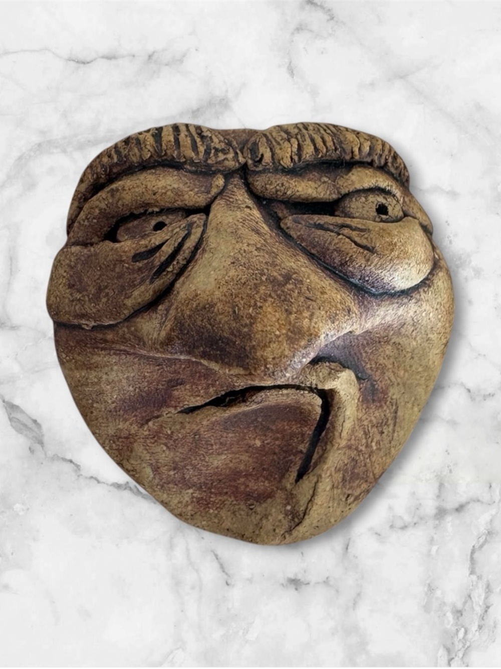Grouchies Stone Face Figurine Novelty Mood Charm Petoskey MI